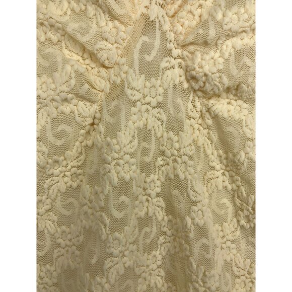 Vintage J.T.B. Lace Blouse Cap Sleeves Y2k Lace Fairy Grunge Whimsigoth Small - Picture 5 of 13